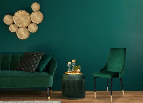 Krzesło welurowe VERMONT ciemnozielone Velvet