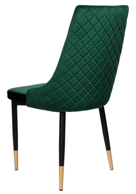 Krzesło welurowe VERMONT ciemnozielone Velvet