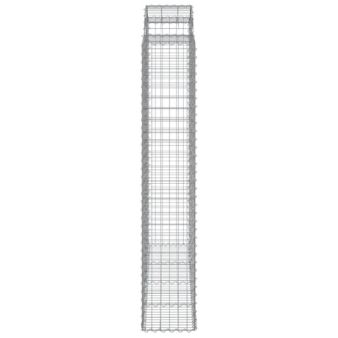 Kosze gabionowe, 15 szt, 200x50x220/240cm, galwanizowane żelazo