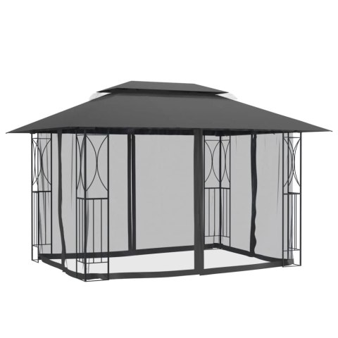 Altana z dachem, antracytowa, 400x300x270 cm, stal