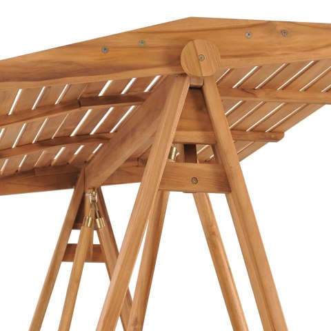 Huśtawka ogrodowa, 170 cm, lite drewno tekowe
