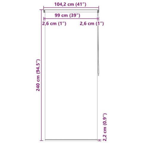 Roleta prysznicowa 100 x 240 cm, wzór w koła