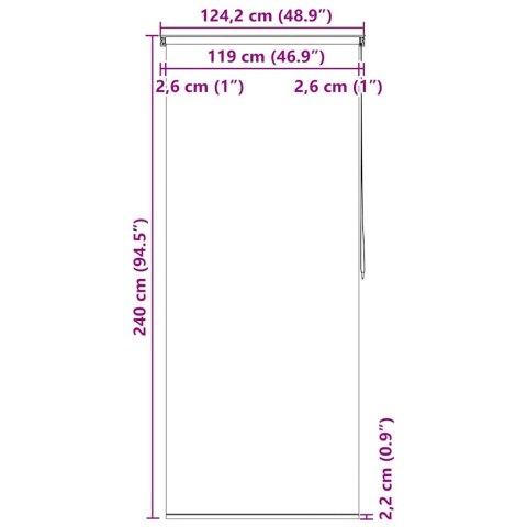 Roleta prysznicowa 120 x 240 cm, wzór w koła