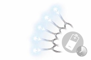 Świąteczny LED łańcuch - 10 m, 100 diod, zimna biel
