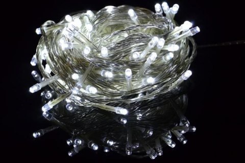 Świąteczny LED łańcuch - 10 m, 100 diod, zimna biel