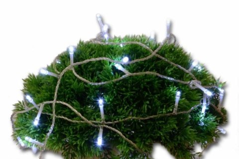Świąteczny LED łańcuch - 10 m, 100 diod, zimna biel