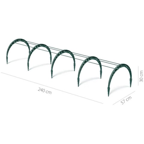 TUNEL FOLIOWY SZKLARNIA FLOO 240CM ZIELONY LEŚNY