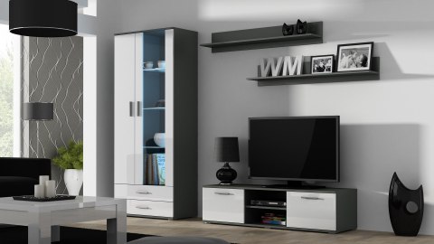 Półka 125cm (2szt) SOHO szary mat