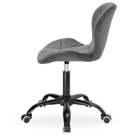 Fotel obrotowy na kółkach Spiner Black grafitowy velvet