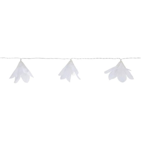 LAMPKI DRUCIKI NA BATERIE GIRLANDA 20 LED KWIATY CIEPŁY BIAŁY