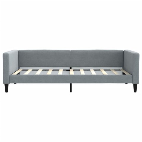 Sofa z materacem, jasnoszara, 90x190 cm, tkanina