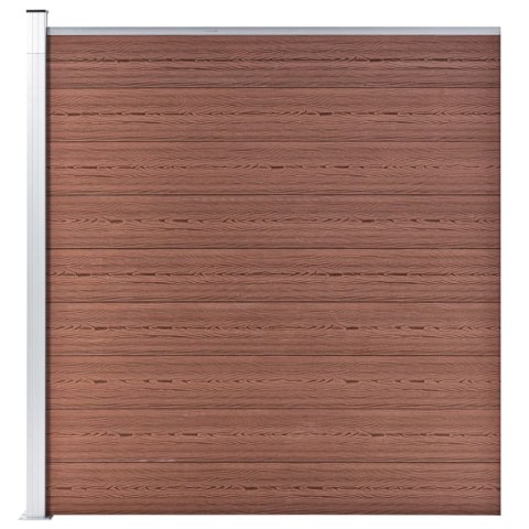 Ogrodzenie WPC, 7 paneli kwadratowych, 1 skośny, 1311x186 cm
