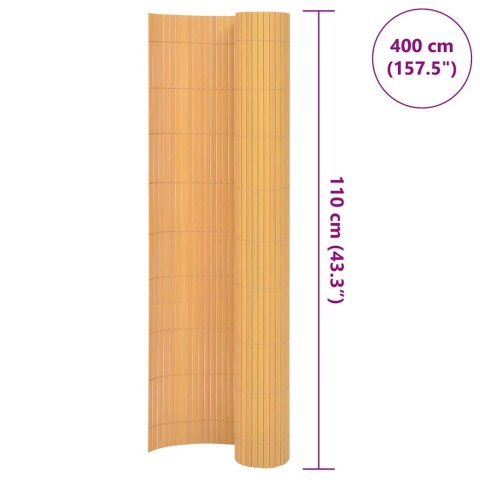 Ogrodzenie dwustronne, 110 x 400 cm, żółte