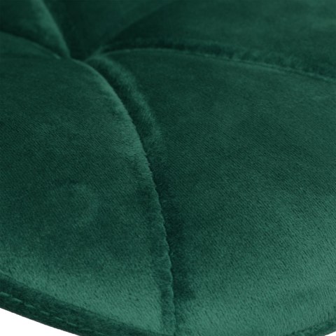 Krzesło barowe GORDON aksamitne ciemnozielone VELVET