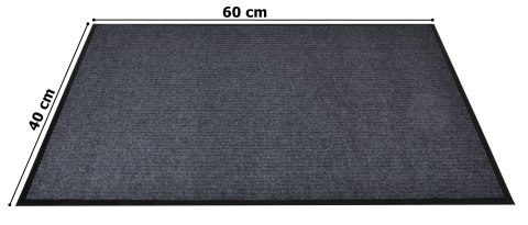 Wycieraczka wejściowa pod drzwi 80x120 cm YOLANDA szara