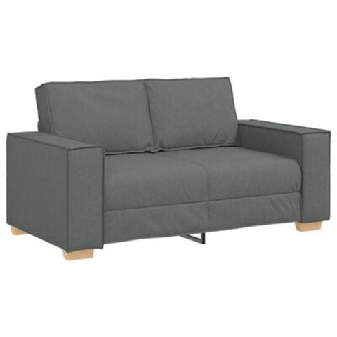 Zestaw Sofy 3-Częściowy z Poduszkami Ciemy Szary Materiał