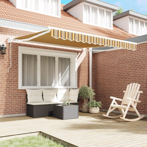 Automatyczna markiza chowana w paski multikolorowe 350x250 cm