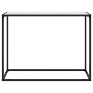 Stolik konsolowy, biały, 100x35x75 cm, szkło hartowane