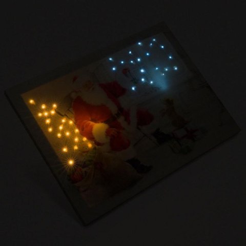 Podświetlany obraz Święty Mikołaj 40LED, 30 x 40 cm