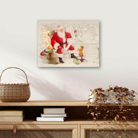 Podświetlany obraz Święty Mikołaj 40LED, 30 x 40 cm
