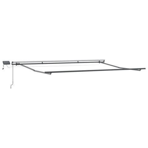 Manualna markiza rozkładana z LED Czerwona 400x300 cm
