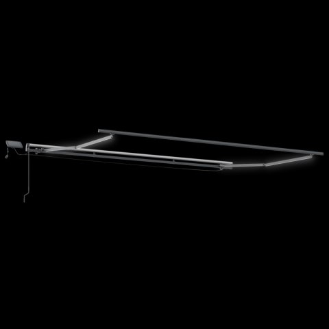 Manualna markiza rozkładana z LED Czerwona 400x300 cm