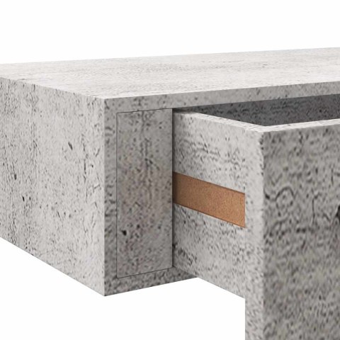 Półki ścienne z szufladą, 2 szt., szare, 40x23,5x10 cm, MDF