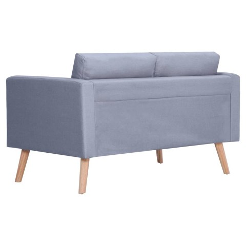Sofa 2-osobowa, materiałowa, jasnoszara