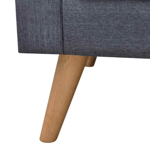 Sofa 3-osobowa, materiałowa, ciemnoszara
