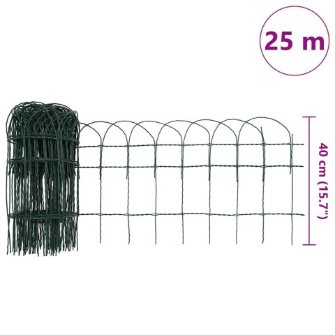 Obrzeże ogrodowe, malowane proszkowo żelazo, 25 x 0,4 m