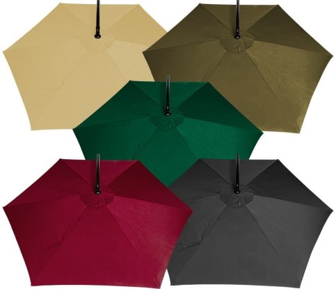 STILISTA Parasol z pokrowcem Ø 3 m, czerwony
