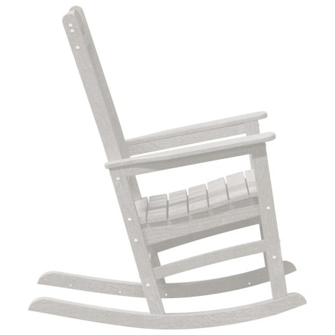 Krzesełka bujane 2 sztuki Białe 70x92x107.5 cm HDPE
