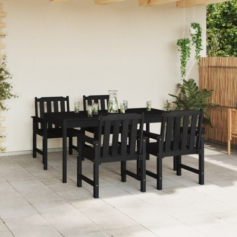 Krzesła jadalne 4 szt Czarne 65,5x55,5x88 cm HDPE