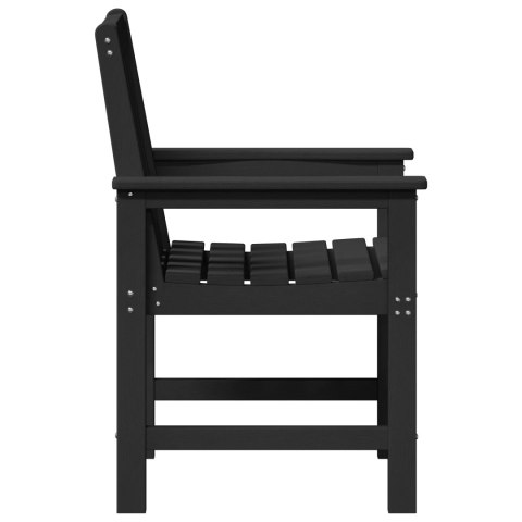 Krzesła jadalne 4 szt Czarne 65,5x55,5x88 cm HDPE