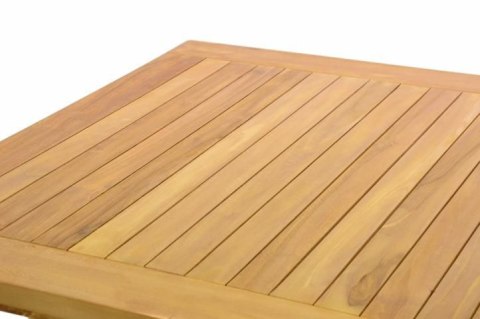 Stół ogrodowy DIVERO z drewna tekowego 80 x 80 cm