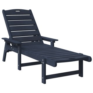 Leżaki Słoneczne 2 szt. Granatowy 162x53x98.5 cm HDPE