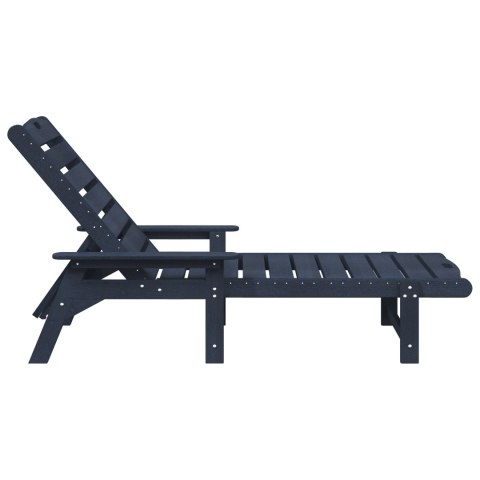 Leżaki Słoneczne 2 szt. Granatowy 162x53x98.5 cm HDPE