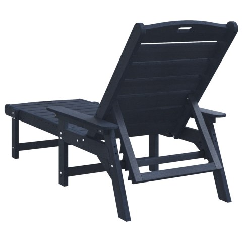 Leżaki Słoneczne 2 szt. Granatowy 162x53x98.5 cm HDPE