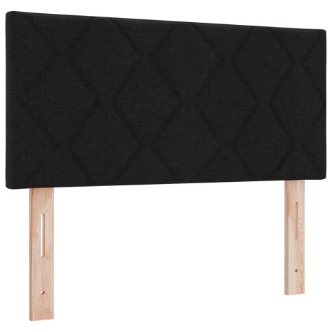 Czarne łóżko Box Spring z materacem 90x200 cm