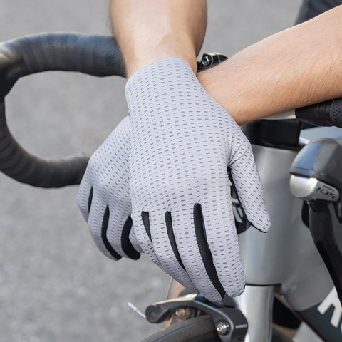 Rękawiczki rowerowe oddychające pełne rozmiar M - zielone