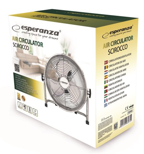 Wentylator podłogowy Esperanza Scirocco EHF005 (kolor srebrny)