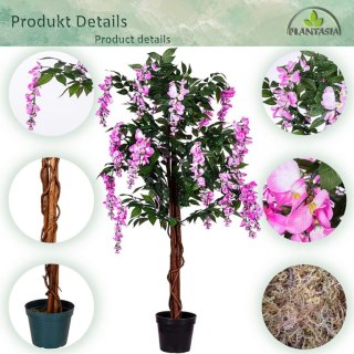 PLANTASIA Sztuczne drzewo 120 cm Wisteria żółta
