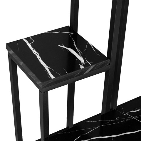 Kwietnik metalowy ANTIRES czarny marmur