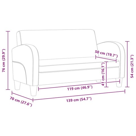 Sofa 2-osobowa, sztuczna skóra, czarna