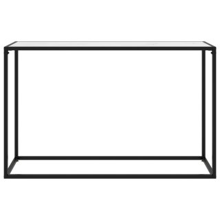 Stolik konsolowy, biały, 120x35x75 cm, szkło hartowane