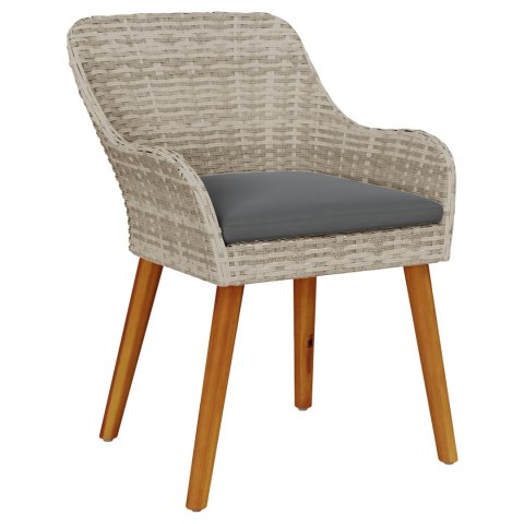 Zestaw do jadalni 9 pcs Jasnoszary 190 x 80 x 74 cm