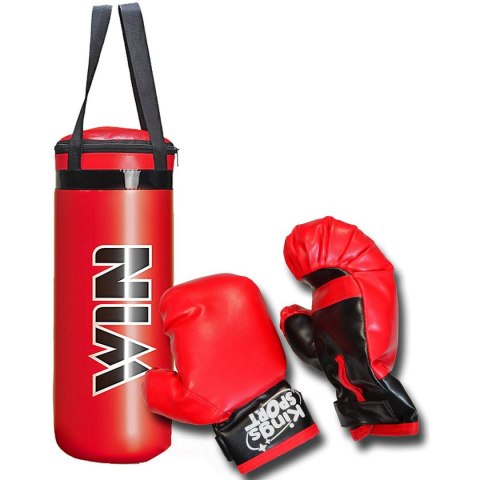 ZESTAW BOKSERSKI ENERO JUNIOR WOREK TRENINGOWY 22,5x15x38,5CM I RĘKAWICE
