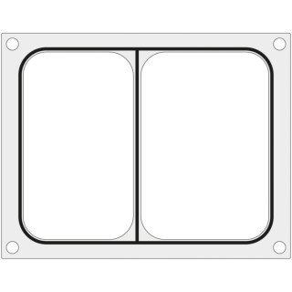 Matryca forma do zgrzewarki CAS CDS-01 na tackę dwudzielną 227x178 mm - Hendi 805398
