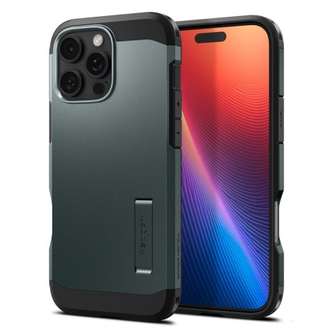 Etui case na iPhone 16 Pro z podstawką Tough Armor MagSafe - zielone