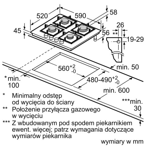 Płyta gazowa SIEMENS EN6B6PK40